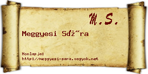 Meggyesi Sára névjegykártya