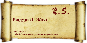 Meggyesi Sára névjegykártya