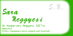 sara meggyesi business card